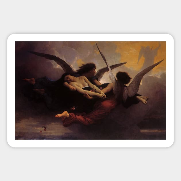 A Soul Brought to Heaven by Bouguereau Sticker by MasterpieceCafe